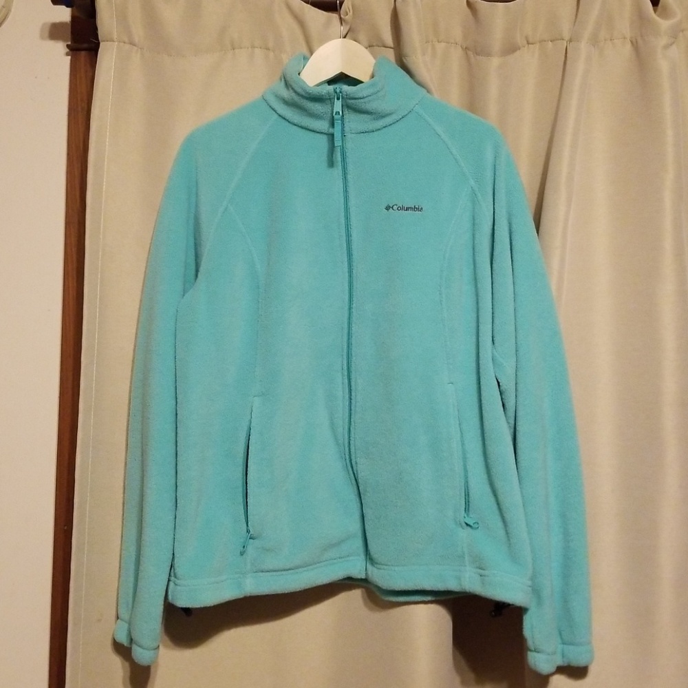 Columbia Fleece Jacket XL Mint Green